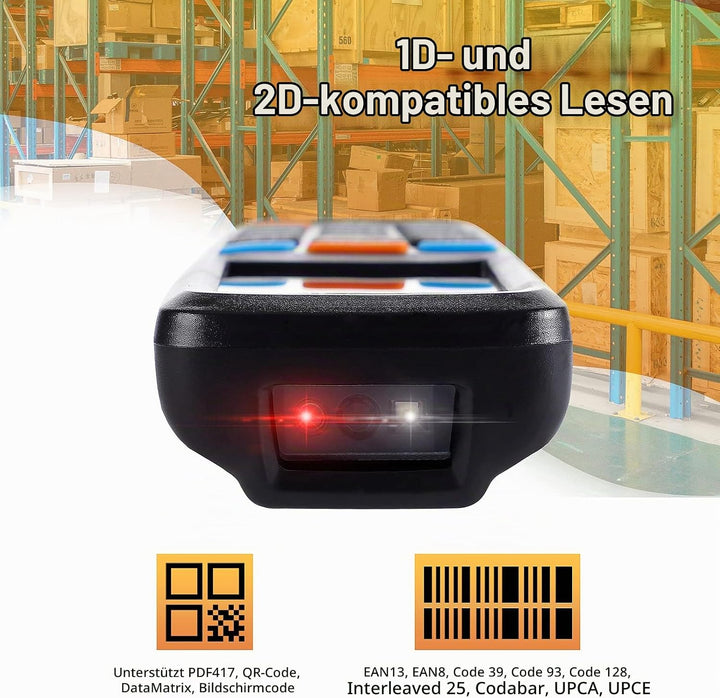 JRHC 2D Inventar Barcode-Scanner und Sammler mit 2.4GHz Wireless USB Empfänger Multifunktionaler 2.8