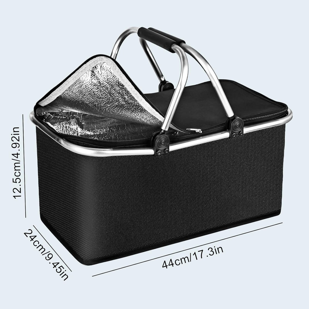 Einkaufskorb faltbar 30L Familie Einkaufstasche Tragekorb Gross Picknickkorb Klappkorb Reisetasche P