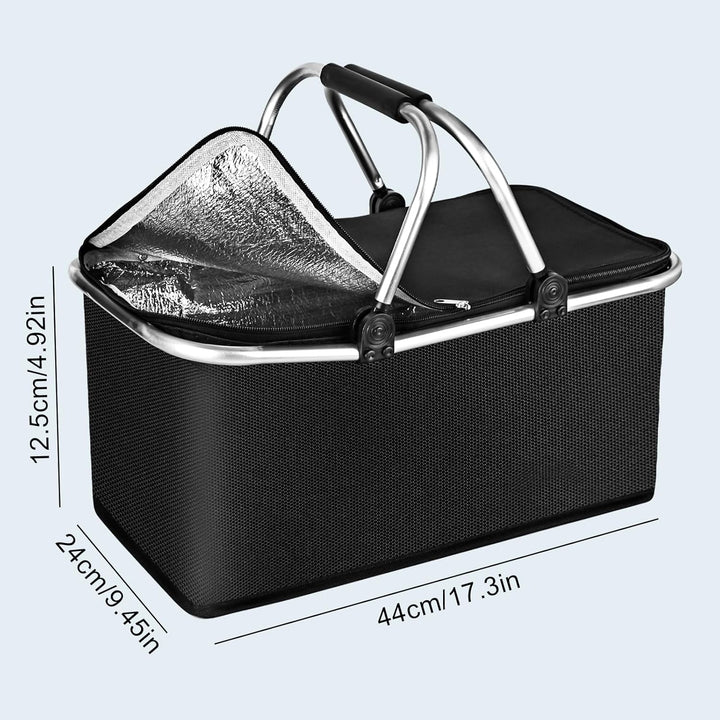 Einkaufskorb faltbar 30L Familie Einkaufstasche Tragekorb Gross Picknickkorb Klappkorb Reisetasche P