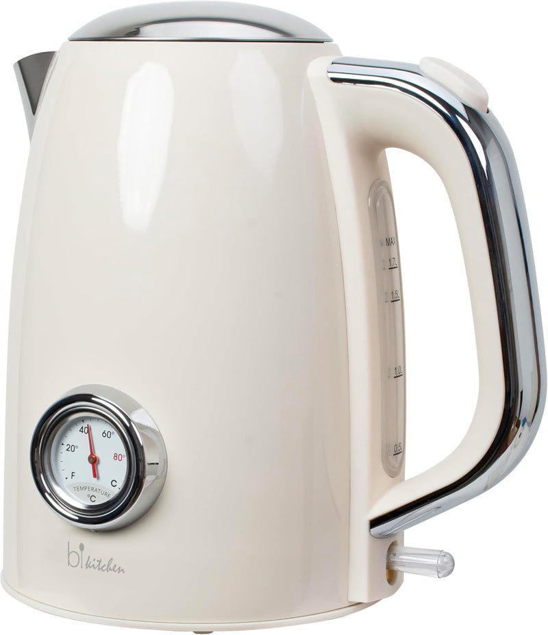 Wasserkocher Retro Style - Nostalgia 170, 1850-2200 Watt, 1,7 Liter, Edelstahlgehäuse, Wasserstandsa