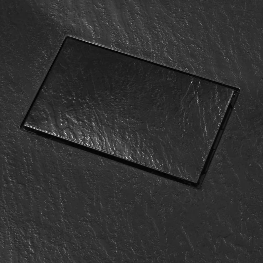 vidaXL Duschwanne SMC schwarz 90x80 cm