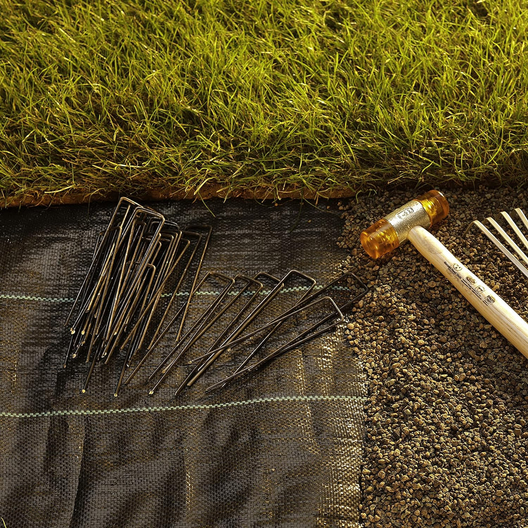 GardenMate 500 Erdanker 150mm lang, 25mm breit, Ø 2,9 mm, Befestigungsanker Bodenanker für den Garte