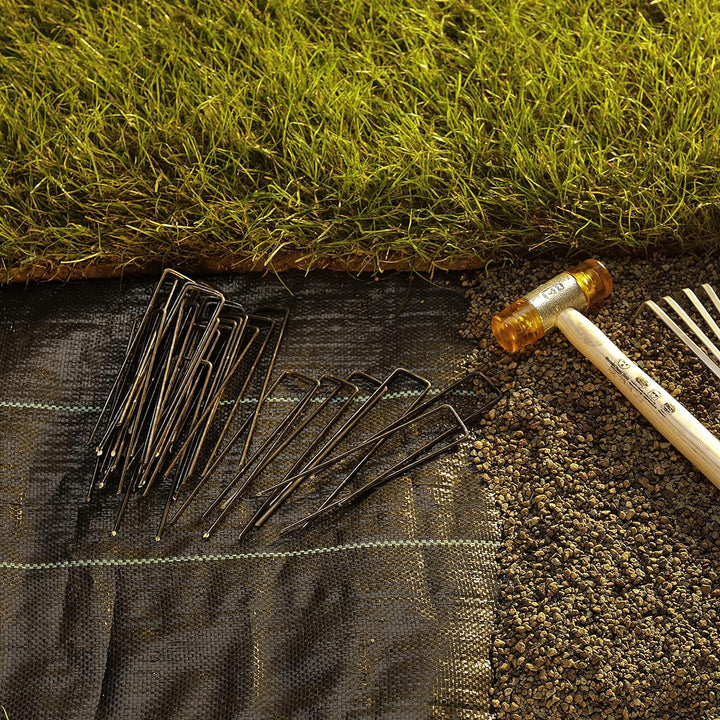 GardenMate 500 Erdanker 150mm lang, 25mm breit, Ø 2,9 mm, Befestigungsanker Bodenanker für den Garte