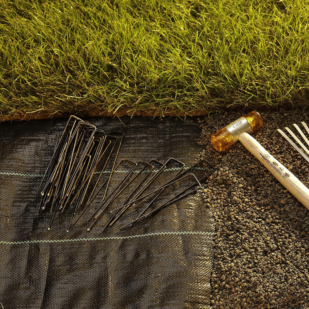 GardenMate 250 Erdanker 150mm lang, 25mm breit, Ø 2,9 mm, Befestigungsanker Bodenanker für den Garte