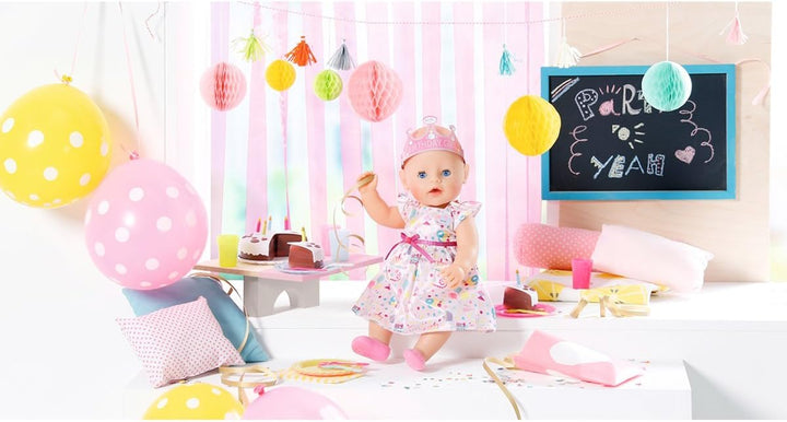 BABY born 825242 Deluxe Party Set Geburtstag Puppenzubehör 43 cm 17-teilig, bunt