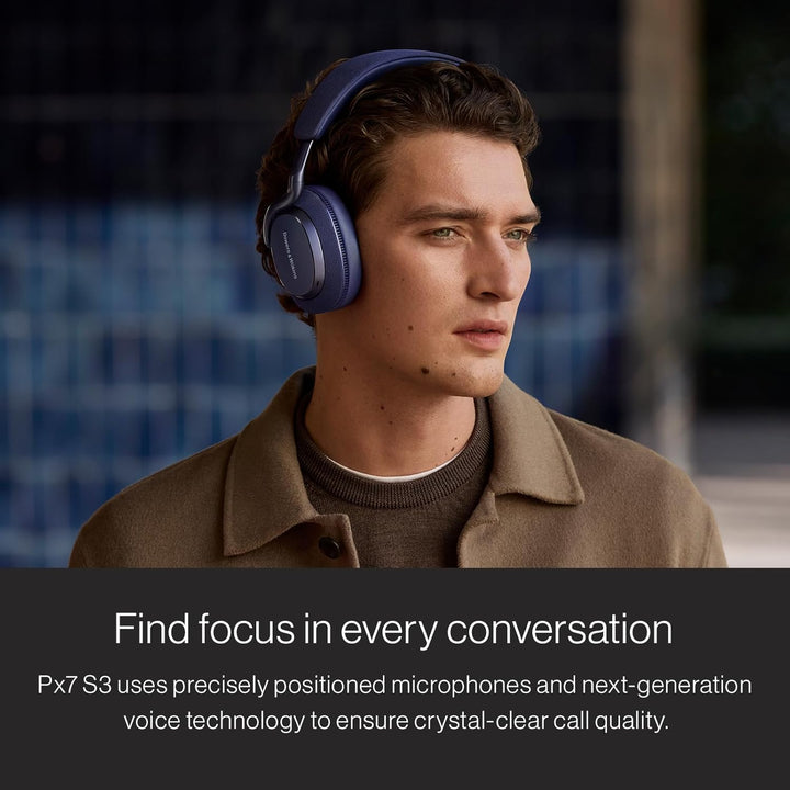 Bowers & Wilkins Px7 S3 Over-Ear-Kopfhörer mit Geräuschunterdrückung, kabellos, aptX™ Lossless, Schn