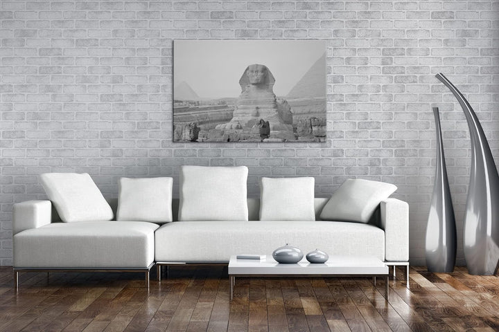 deyoli Sphinx in Ägypten Format: 120x80 Effekt: Schwarz&Weiss als Leinwandbild, Motiv fertig gerahmt
