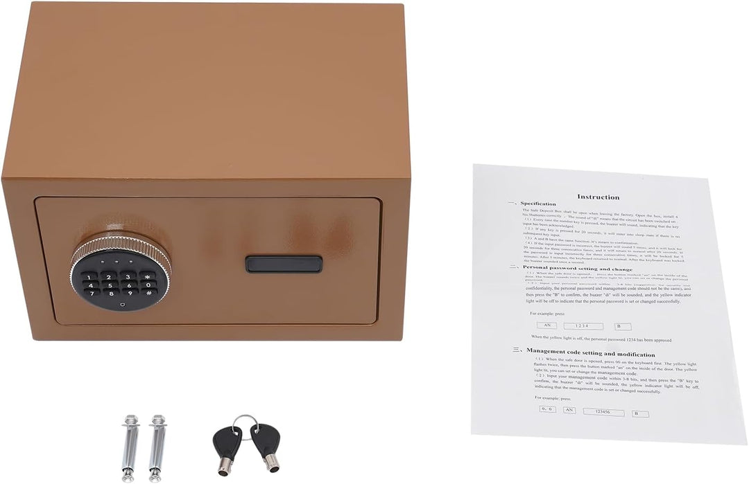 Mini Tresor Safe für Zuhause – Elektronischer Schmucktresor mit Digitalem Zahlenschloss, Alarmfunkti