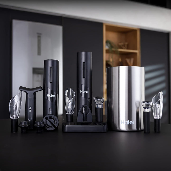 Haier Flaschenkühler Premium Collection I Weinkühler aus rostfreiem Edelstahl, spülmaschinenfest I S