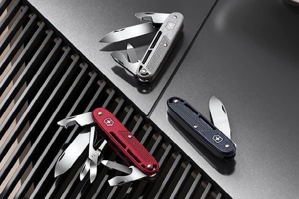 Victorinox Taschenmesser Onefold Alox, 2 Funktionen, Multitool, Grosse Klinge, Trageclip, Swiss Made