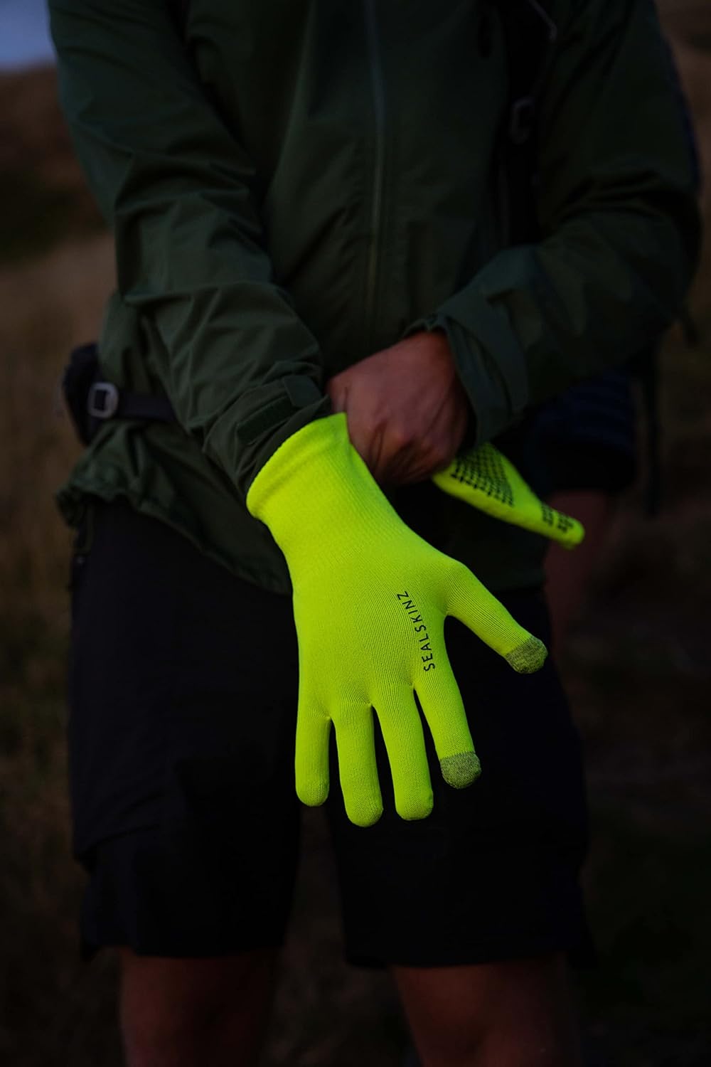 SEALSKINZ Unisex Allwetter Ultra Grip-Strickhandschuh M Neon Yellow, M Neon Yellow