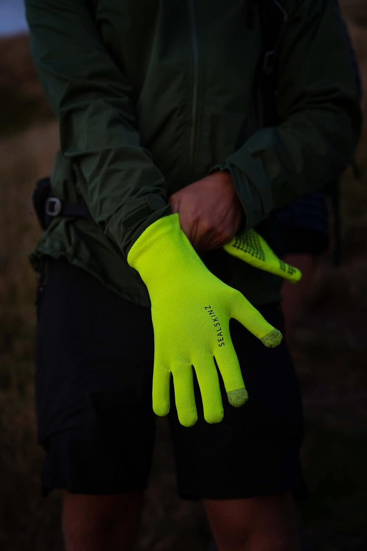 SEALSKINZ Unisex Allwetter Ultra Grip-Strickhandschuh S Neon Yellow, S Neon Yellow
