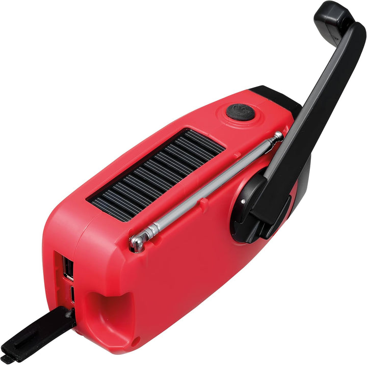 Notfall-Solarradio | NFS-2005 | Kurbel, Akku, USB, Taschenlampe, Powerbank, Outdoor, Camping, Klein,
