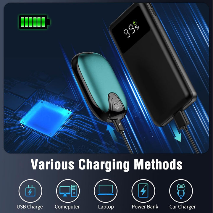 Handwärmer elektrisch,Split 2er-Pack Wiederaufladbar Handwärmer Tragbare Taschenwärmer, 3 Heizmodi T