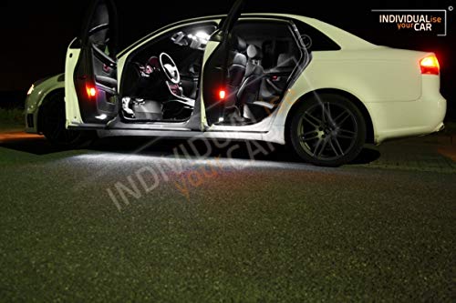 INDIVIDUALise your CAR Innenraumbeleuchtung SET für A4 B7 Limousine (Pure-White) Reinweiss, Pure-Whi