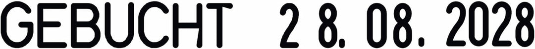Trodat Professional 5117 Wortbandstempel mit Lagertexten und Datum, Abdruck ca. 48 x 4 mm, Schwarz,