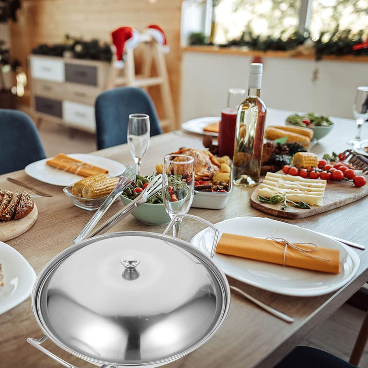 1 Set Mini Edelstahl Wok Pfanne Mit Griff Deckel, Suppentöpfe Küchenkochgeschirr Für Gasinduktion Od
