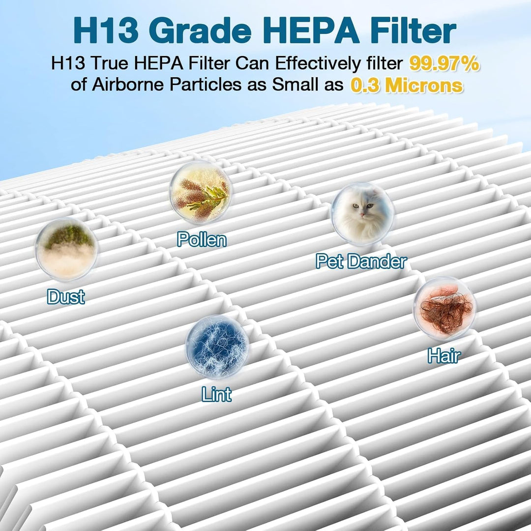 2 Stück FY4200 Ersatz-HEPA-Filter, kompatibel mit Philips 4200 Serie AC4220 und AC4221, H13 HEPA-Fil