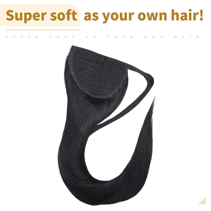 SEGO Ponytail Pferdeschwanz Haarteil Zopf extensions Haarverlängerung clip in Pony Echthaar remy Hai