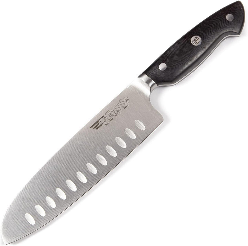 Eagle U-Grip - Santoku-Messer 18 cm - Deutscher Messerstahl 1.4116 / Heftschalen: G10 schwarz, Deuts