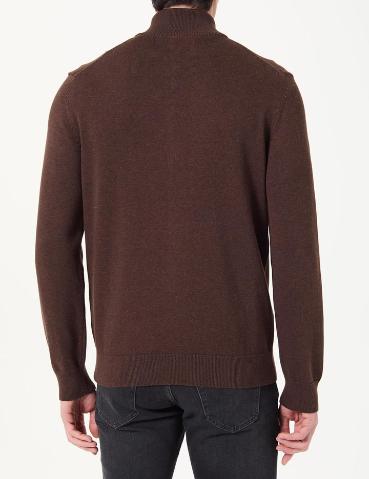 GANT Herren Casual Cotton Zip Cardigan BAUMWOLLSTRICKJACKE MIT REIssVERSCHLUSS (1er Pack) S Brown Me