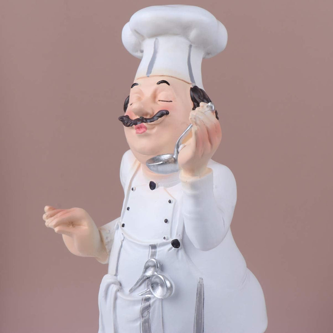 BESPORTBLE Kunstharz Kochfigur Im Europäischen Stil Miniatur Koch Statue Als Dekoration Für Küche Re