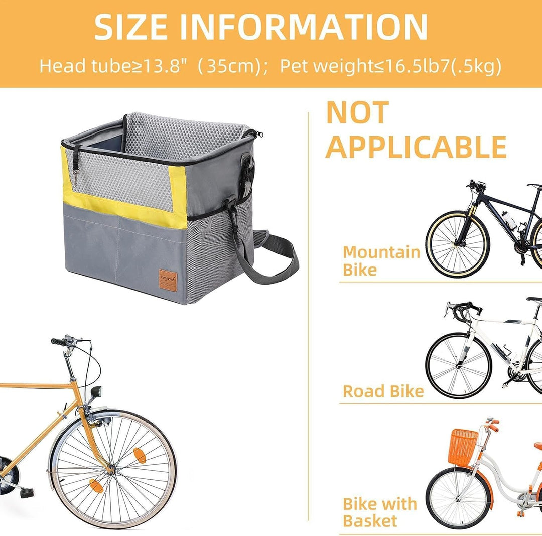 Pet Carrier Fahrradkorb - Wasserdichter Atmungsaktiver Hundetrage - Multi-Pocket Welpenkorb für Pend