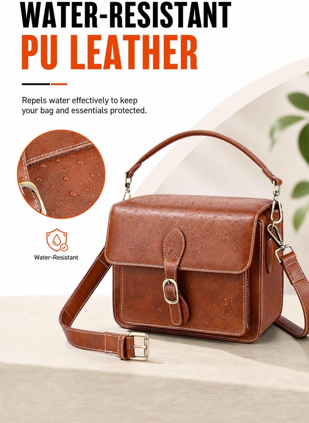 Cwatcun Kameratasche Kamera Umhängetasche Kompaktkamera Tasche Wasserdicht Retro Kompatibel für Cano