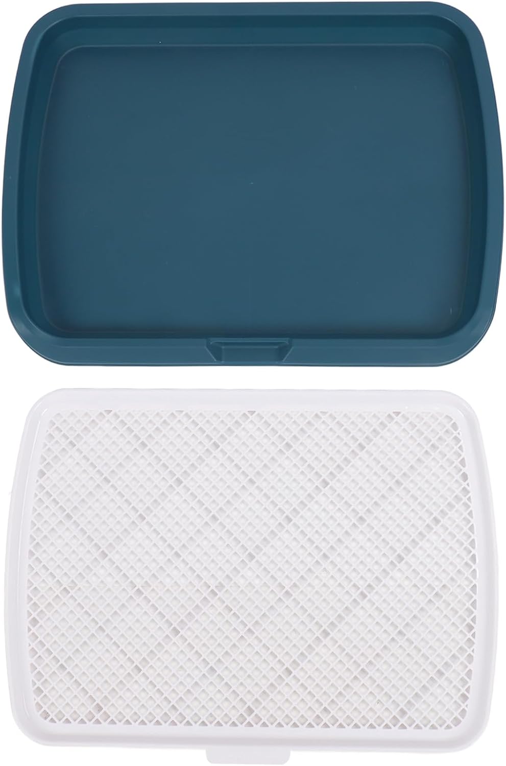 GLOGLOW Hundetoilette mit Gitter für Welpen, Abnehmbare Trainingsschale, 50 x 66 x 5 cm, Blau BLUE,
