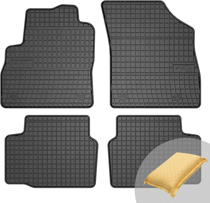 FROGUM EL Toro Gummimatten Ganzjähriges-Set von Autofussmatte Auto Fussmatten für Opel Astra K 2015-