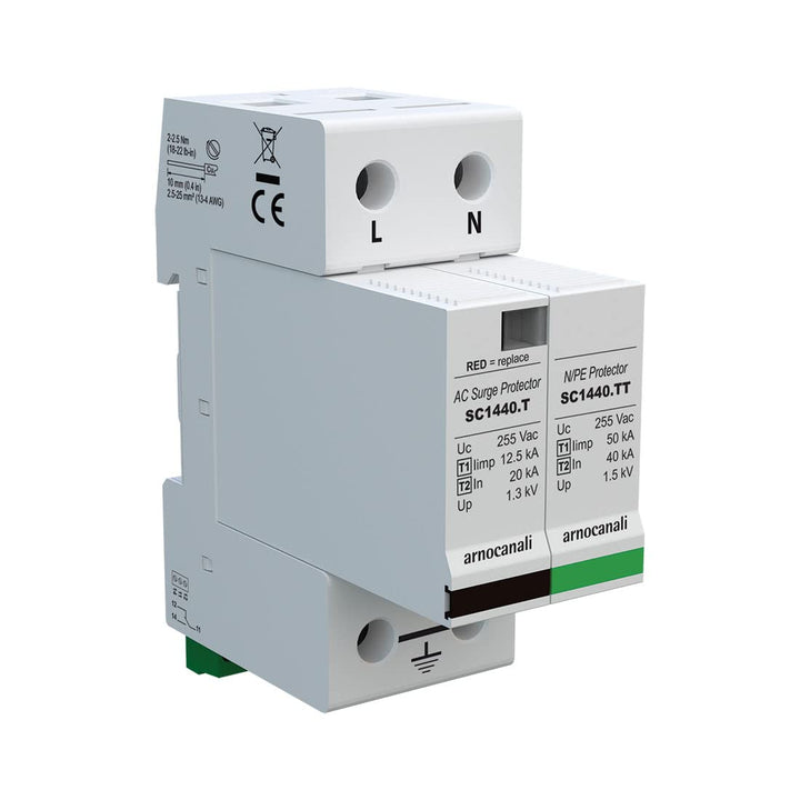 Arnocanali SC1440.2TTF Isopro Ladegerät, 1 + 1 Module, Referenzklasse T1 + T2 für Netzwerke Tt - Tn