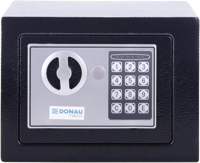 DONAU TECH Digitaler Mini Tresor 4,6L / 23 x 17 x 17 cm/Manuell-digitaler Elektronischer Safe Klein