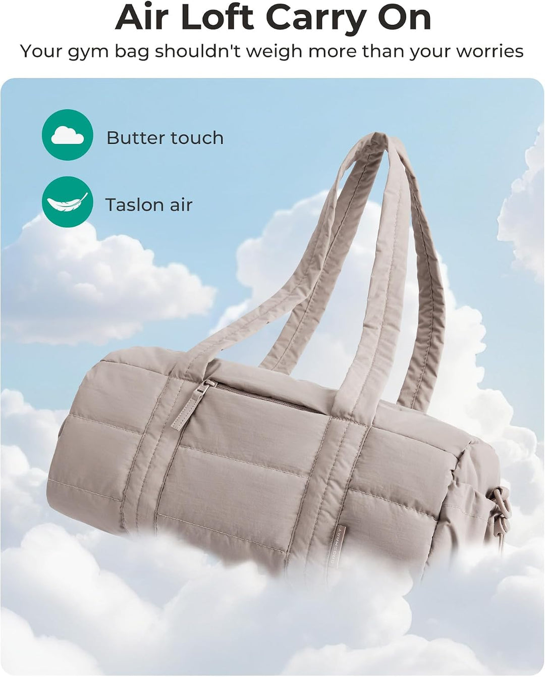bagsmart Reiki Sporttasche für Damen, Reisetasche für Yogamatten mit Nass- und Trockenfach, 18L Gest