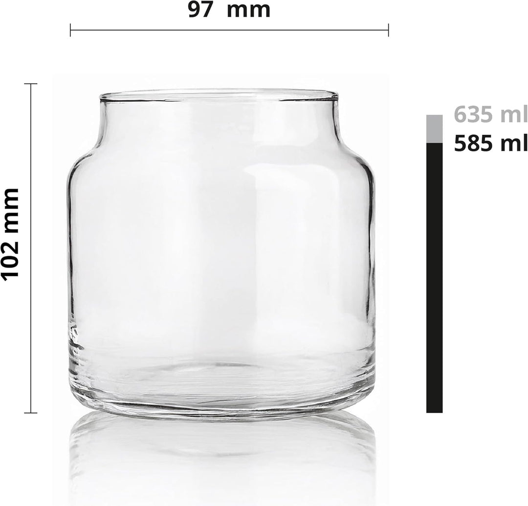 Glasmark KROSNO 1992 Kerzengläser Set 6 Stück Kerzen Gläser zum Kerzenmachen Transparent Leer DIY 63
