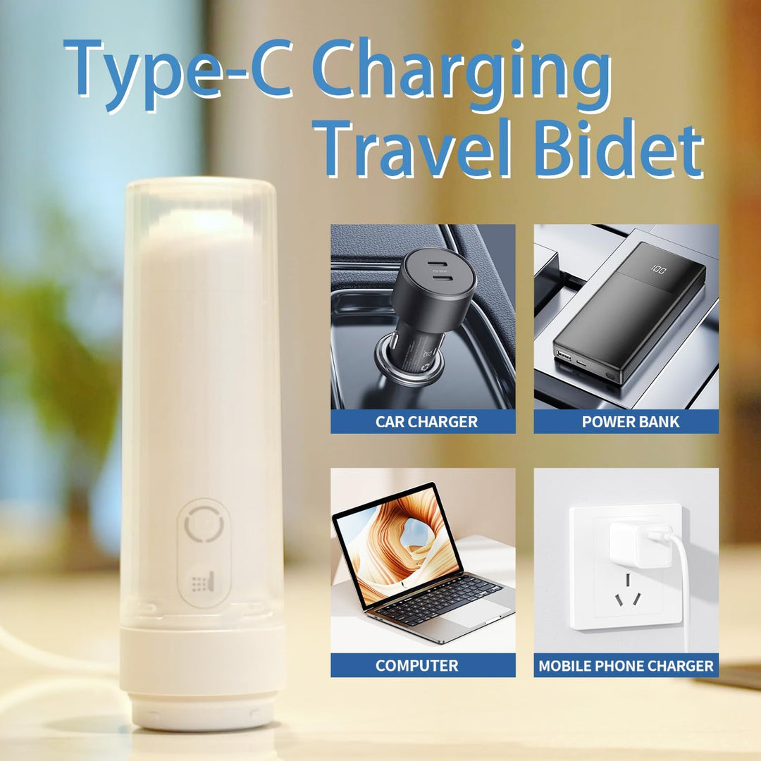 Reise Bidetflasche, tragbares Bidet-Sprühgerät, Hand-Bidet Elektrisches Bidet Wiederaufladbar, Stufe