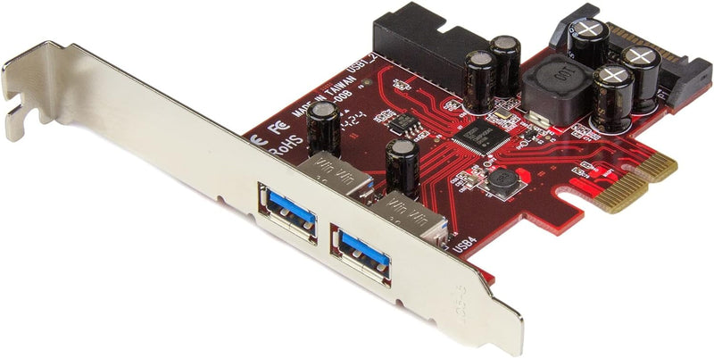 StarTech.com 4 Port USB 3.0 PCI Express-Karte - 2 Externe und 2 Interne mit SATA Power - PCIe SuperS