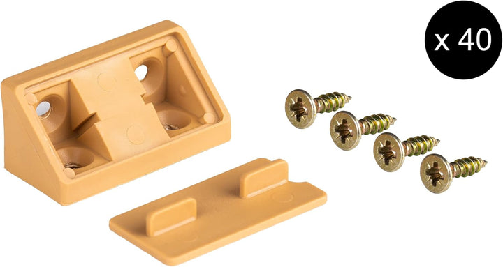 Winkelverbinder Doppelter Set 20/40 x - Möbelverbinder - Schrankverbinder - Bauwinkel - Korpusverbin