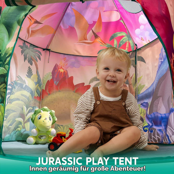JOYIN Dinosaur Spielzelt für Kinder, Pop Up Dinosaurierzelt, EIN Abenteuer Kinderzelt,Kinderzelt für