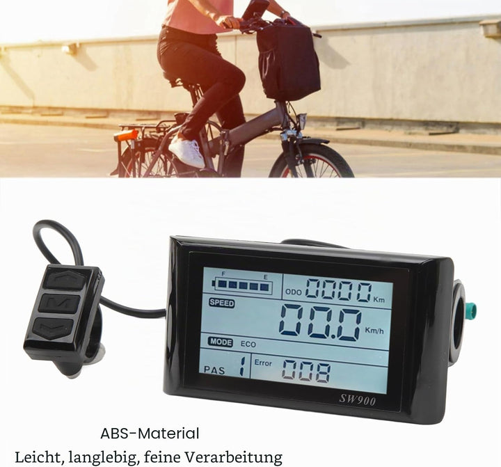 LCD Display für wasserdicht mit Batterieanzeige, Elektrofahrrad Bildschirm für Stadtverkehr Fitness
