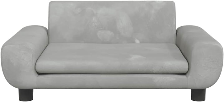 vidaXL Kindersofa Hellgrau 70x45x33 cm Samt 70 x 45 x 33 cm Hellgrau, 70 x 45 x 33 cm Hellgrau