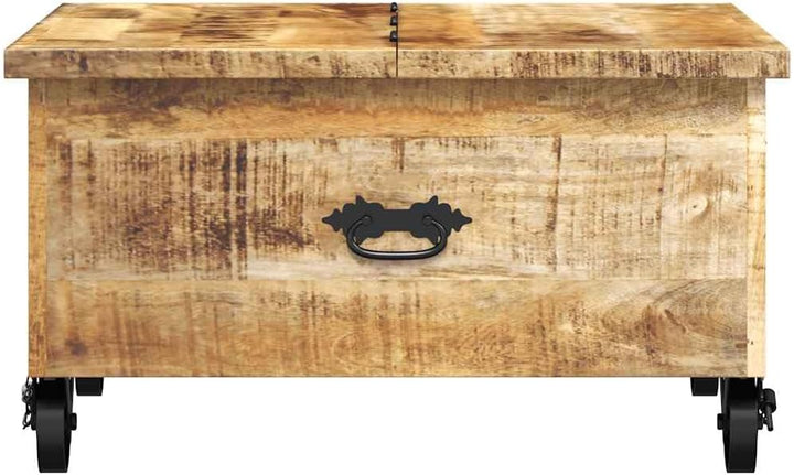 vidaXL Raues Mangoholz Couchtisch mit 5 Schubladen 1 Staufach Vintage Beistelltisch Wohnzimmertisch