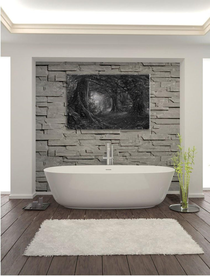 Pixxprint Dschungel im Regenwald / 100x70cm Leinwandbild bespannt auf Holzrahmen/Wandbild Kunstdruck