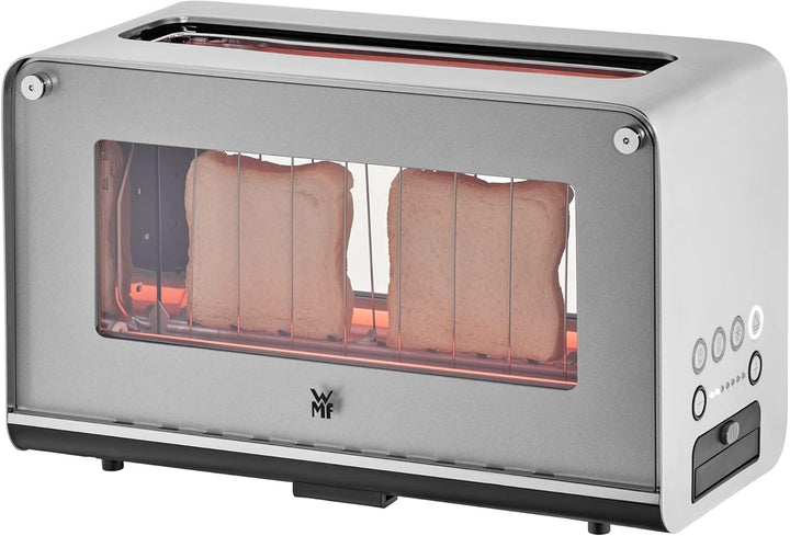 WMF Lono Toaster Glas mit Brötchenaufsatz, 2 Scheiben, XXL & Lono Sandwich Maker, Sandwichtoaster, f