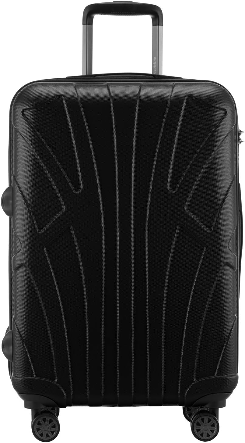 Suitline 3er Koffer-Set Trolley-Set Rollkoffer Hartschalen-Koffer Reisekoffer, TSA, (55 cm, 66 cm, 7