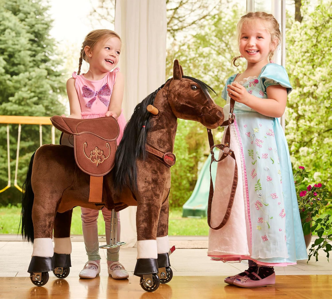 Ponnie Sattel und Halfter mit Zaumzeug für Pferd braun S (3-6 Jahre)