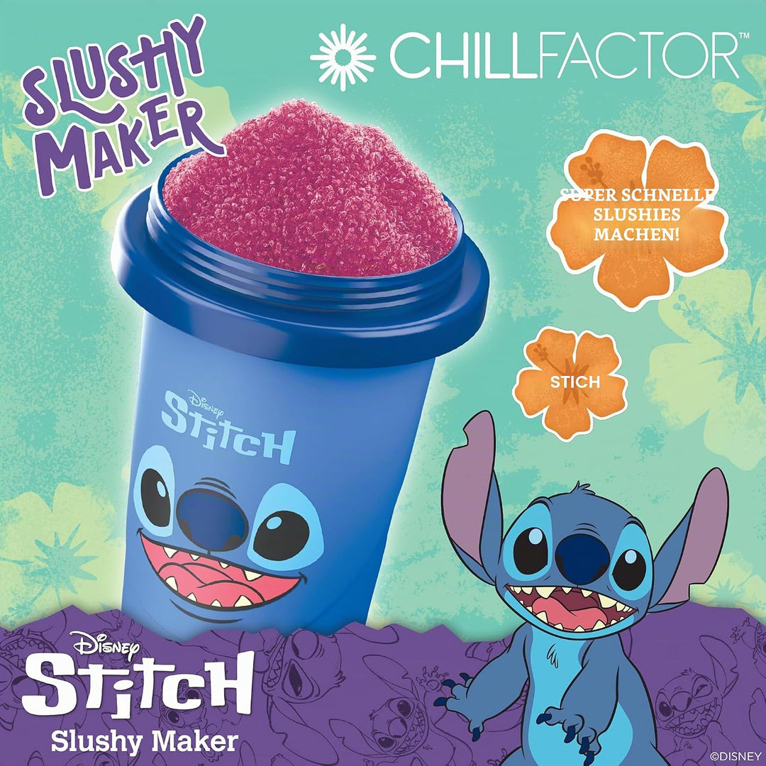 ChillFactor 08258 Stich Disney Wiederverwendbarer Squeeze Cup Slushy Maker mit Stitch Charakter Desi