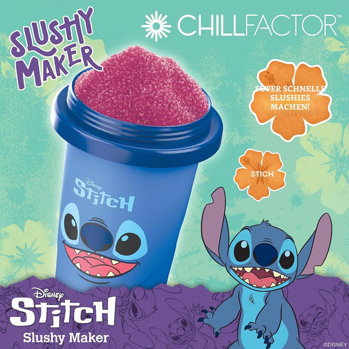 ChillFactor 08258 Stich Disney Wiederverwendbarer Squeeze Cup Slushy Maker mit Stitch Charakter Desi