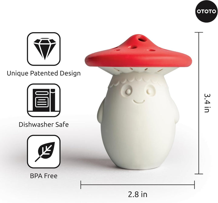OTOTO Fun Guy Fridge Deodorizer - Food-Grade Fridge Smell Eliminator - Dishwasher Safe and BPA Free