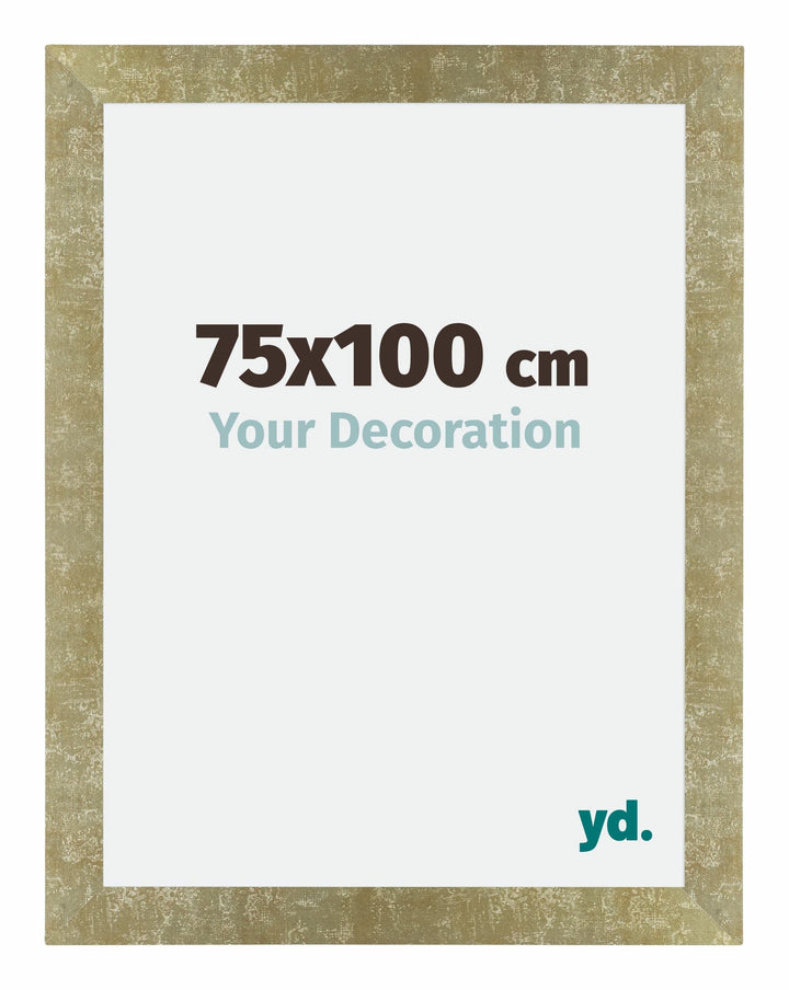yd. Your Decoration - Bilderrahmen 75x100 cm - Gold Antik - Billderrahmen aus MDF mit Acrylglas - An