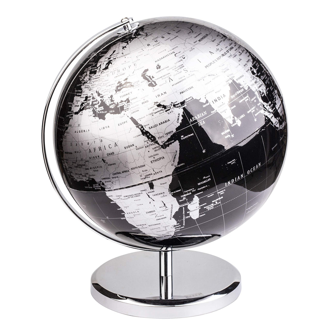 Exerz 25cm Globus - Englische Karte - Schüler-Globus - Mit Einem Metallfuss Pädagogisch/Geografisch/